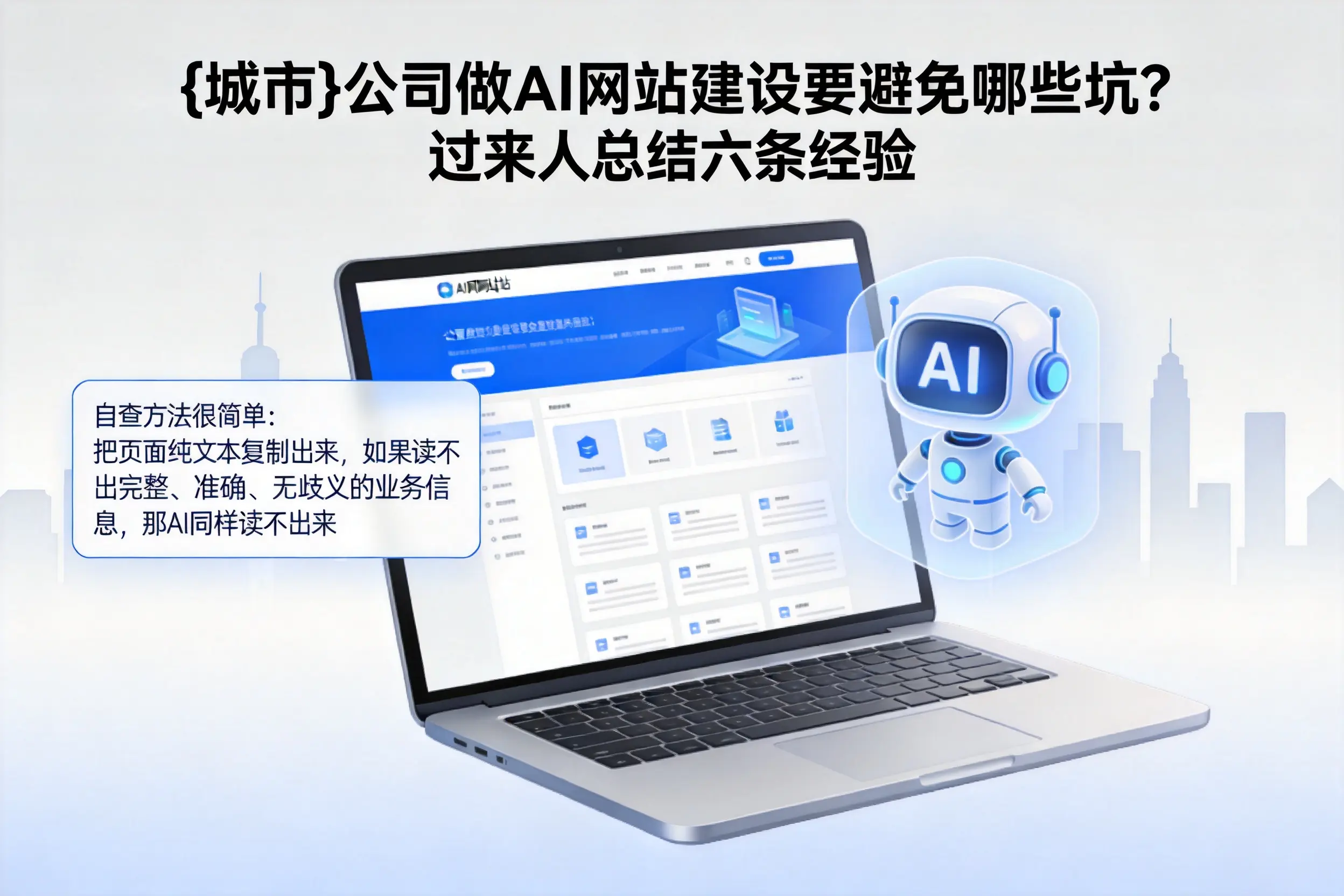 自贡公司做AI网站建设要避免哪些坑？过来人总结六条经验