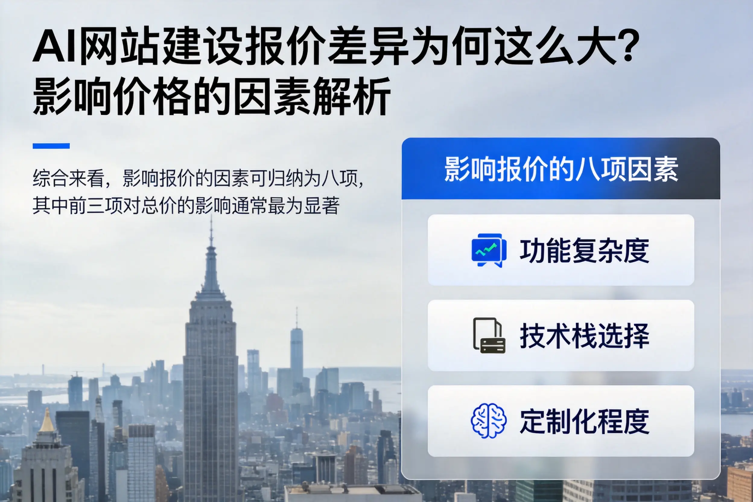 自贡AI网站建设报价差异为何这么大？影响价格的因素解析