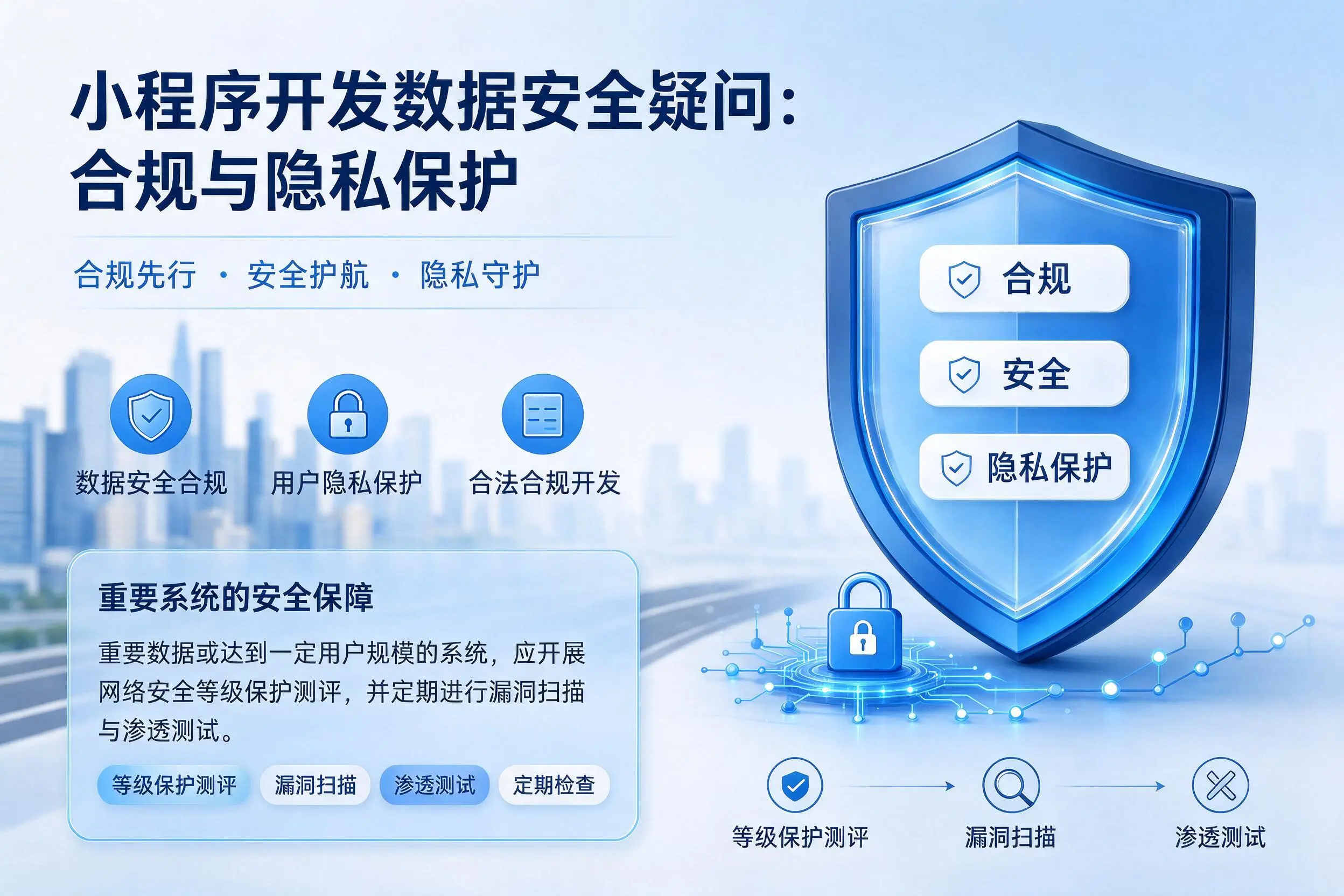 自贡小程序开发数据安全疑问:合规与隐私保护