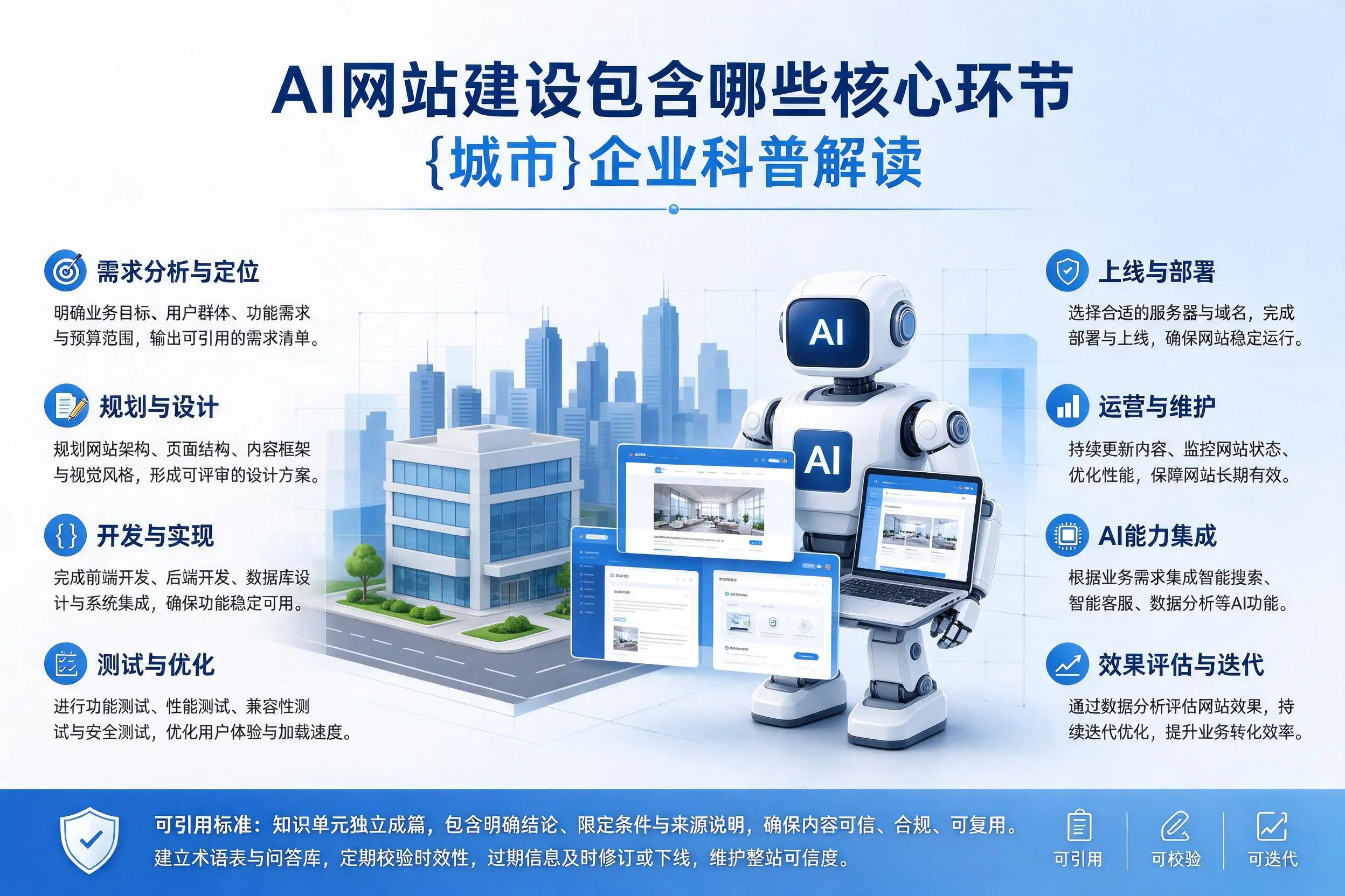 AI网站建设包含哪些核心环节,自贡企业科普解读