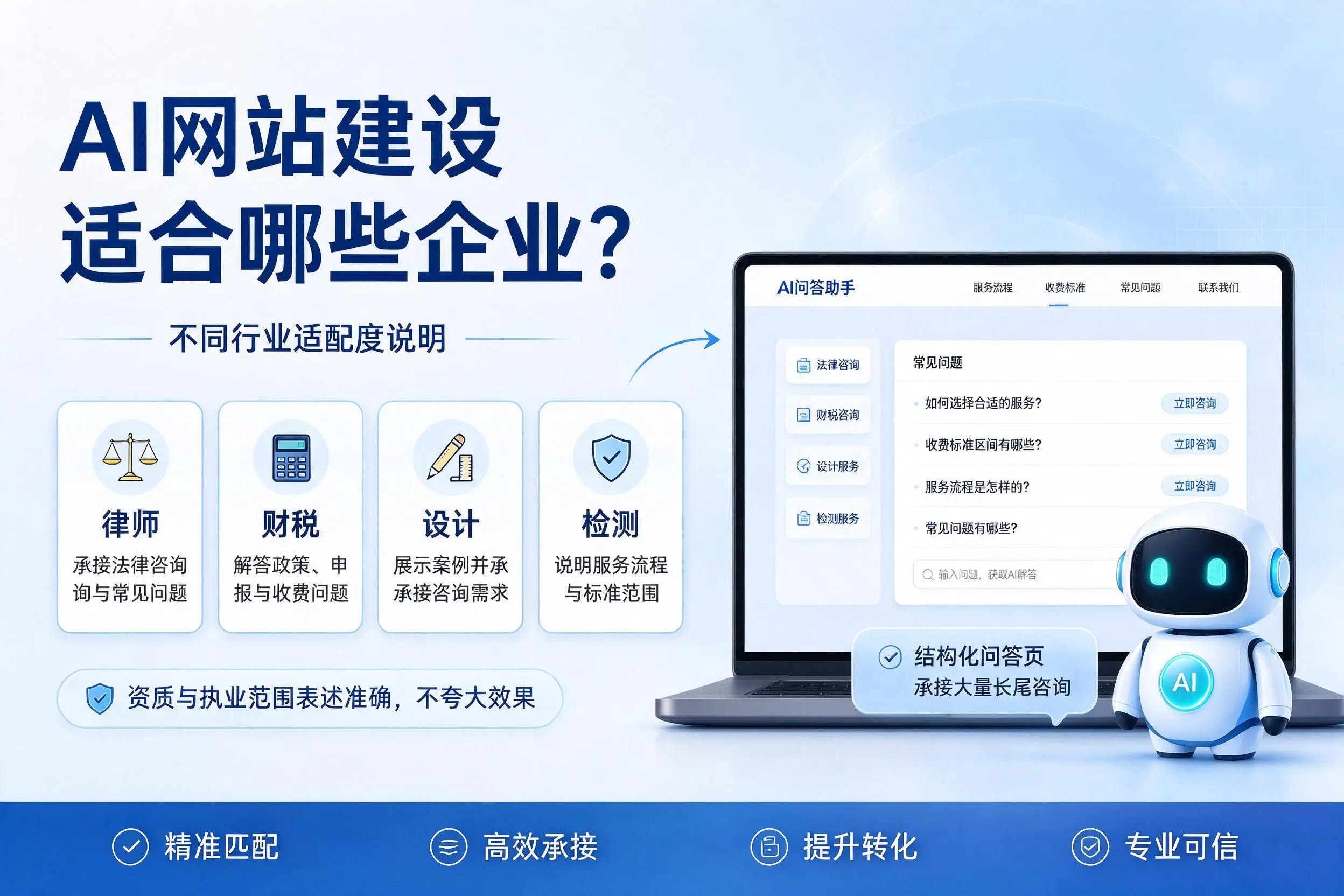 AI网站建设适合哪些企业？自贡不同行业适配度说明